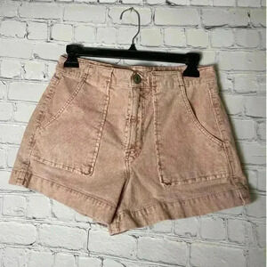 American Eagle Shorts Womens Pink Super Hi-Rise Stretch Corduroy Size 4